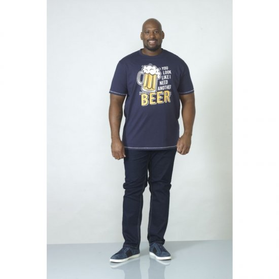 D555 Murray T-shirt Navy - Μακό μπλουζάκια - Aνδρικά μπλουζεσ μεγάλα μεγέθη