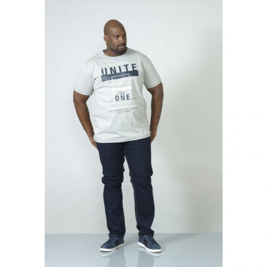 D555 Phillip T-shirt Grey - Μακό μπλουζάκια - Aνδρικά μπλουζεσ μεγάλα μεγέθη