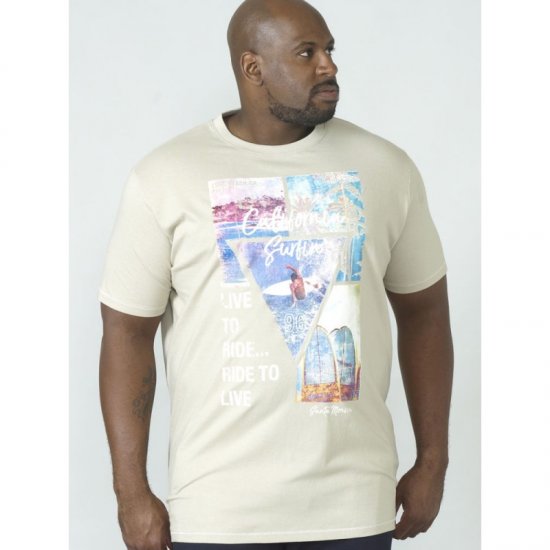 D555 Gordon T-shirt Pale Khaki - Μακό μπλουζάκια - Aνδρικά μπλουζεσ μεγάλα μεγέθη