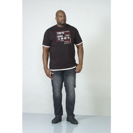 D555 Merlin T-shirt Black - Μακό μπλουζάκια - Aνδρικά μπλουζεσ μεγάλα μεγέθη