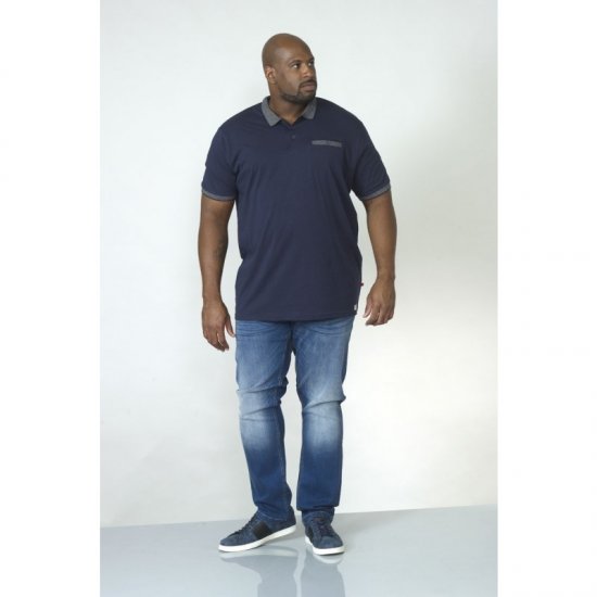 D555 Walker Polo Navy - Πόλο μπλουζάκια - Aνδρικά μπλουζακια πολο μεγάλα μεγέθη