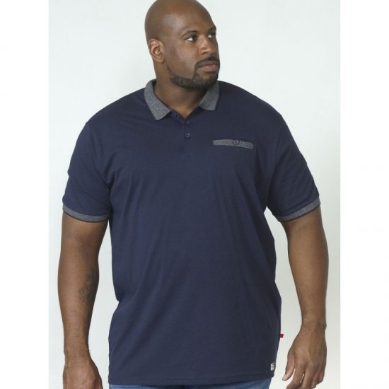 D555 Walker Polo Navy - Πόλο μπλουζάκια - Aνδρικά μπλουζακια πολο μεγάλα μεγέθη