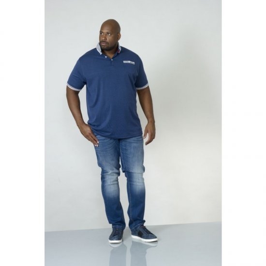 D555 George Polo Navy - Πόλο μπλουζάκια - Aνδρικά μπλουζακια πολο μεγάλα μεγέθη