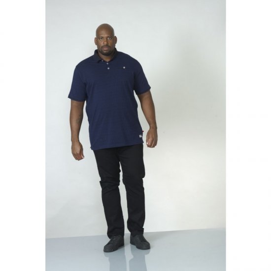 D555 Jerell Polo Navy - Πόλο μπλουζάκια - Aνδρικά μπλουζακια πολο μεγάλα μεγέθη