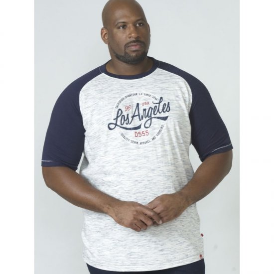 D555 Judson T-shirt Navy - Μακό μπλουζάκια - Aνδρικά μπλουζεσ μεγάλα μεγέθη