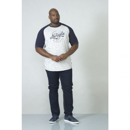 D555 Judson T-shirt Navy - Μακό μπλουζάκια - Aνδρικά μπλουζεσ μεγάλα μεγέθη