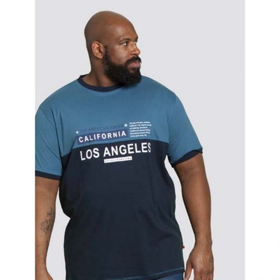 D555 Jackson T-shirt Teal - Μακό μπλουζάκια - Aνδρικά μπλουζεσ μεγάλα μεγέθη