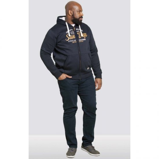 D555 Stockton Hoodie Navy - φούτερ/Φούτερ με κουκούλα - φούτερ/Φούτερ με κουκούλα ανδρικά μεγάλα μεγέθη 