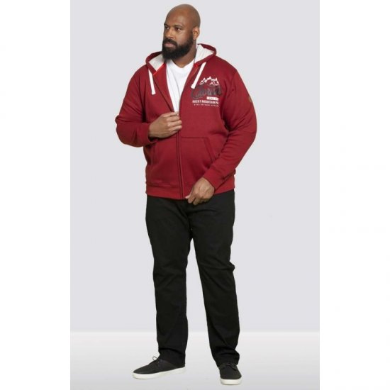 D555 Durham Hoodie Red - φούτερ/Φούτερ με κουκούλα - φούτερ/Φούτερ με κουκούλα ανδρικά μεγάλα μεγέθη 