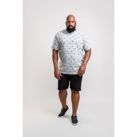 D555 Dario T-shirt Grey - Μακό μπλουζάκια - Aνδρικά μπλουζεσ μεγάλα μεγέθη