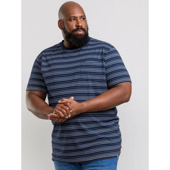 D555 Caspian T-shirt Navy - Μακό μπλουζάκια - Aνδρικά μπλουζεσ μεγάλα μεγέθη