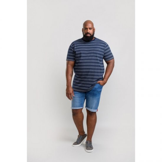 D555 Caspian T-shirt Navy - Μακό μπλουζάκια - Aνδρικά μπλουζεσ μεγάλα μεγέθη