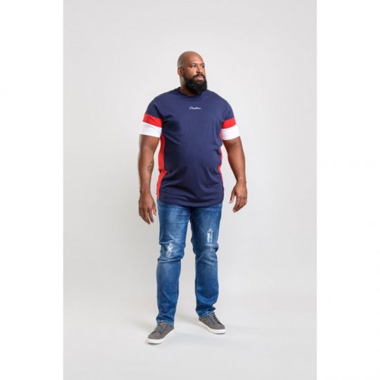 D555 Baker T-shirt Navy - Μακό μπλουζάκια - Aνδρικά μπλουζεσ μεγάλα μεγέθη