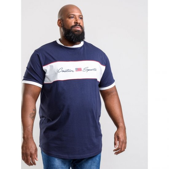 D555 Cullen T-shirt Navy - Μακό μπλουζάκια - Aνδρικά μπλουζεσ μεγάλα μεγέθη