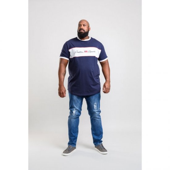 D555 Cullen T-shirt Navy - Μακό μπλουζάκια - Aνδρικά μπλουζεσ μεγάλα μεγέθη