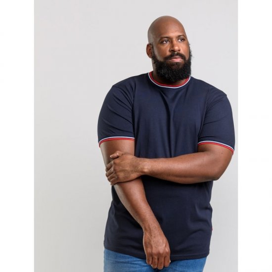 D555 Bates T-shirt Navy - Μακό μπλουζάκια - Aνδρικά μπλουζεσ μεγάλα μεγέθη