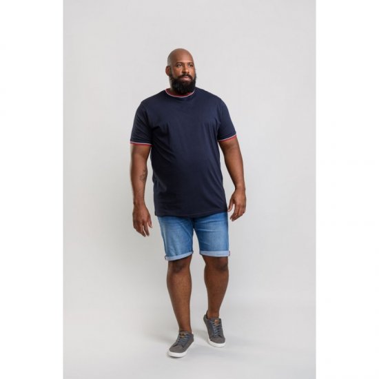 D555 Bates T-shirt Navy - Μακό μπλουζάκια - Aνδρικά μπλουζεσ μεγάλα μεγέθη
