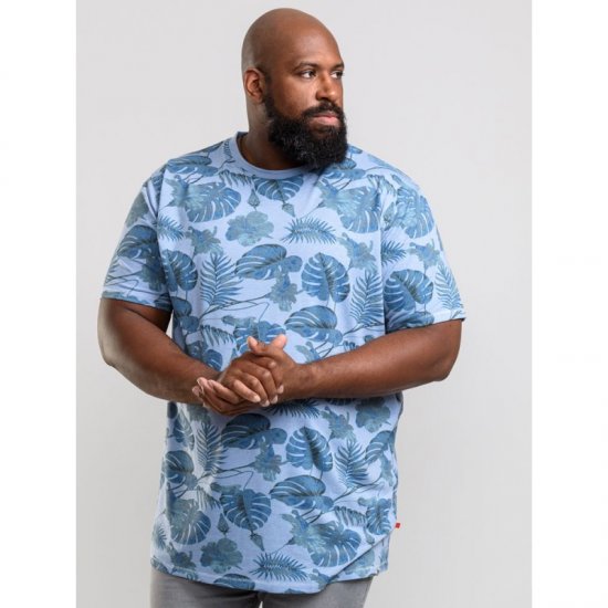 D555 Seymour T-shirt Blue - Μακό μπλουζάκια - Aνδρικά μπλουζεσ μεγάλα μεγέθη