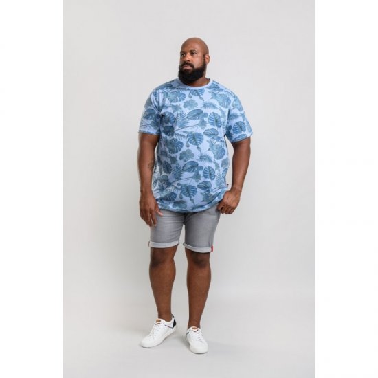 D555 Seymour T-shirt Blue - Μακό μπλουζάκια - Aνδρικά μπλουζεσ μεγάλα μεγέθη