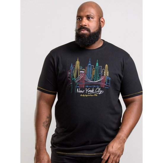 D555 Shelby T-shirt Black - Μακό μπλουζάκια - Aνδρικά μπλουζεσ μεγάλα μεγέθη