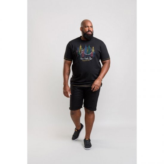 D555 Shelby T-shirt Black - Μακό μπλουζάκια - Aνδρικά μπλουζεσ μεγάλα μεγέθη
