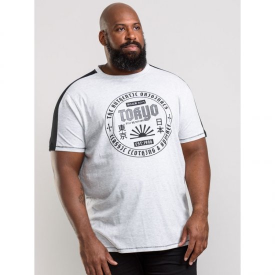 D555 Walton T-shirt White - Μακό μπλουζάκια - Aνδρικά μπλουζεσ μεγάλα μεγέθη