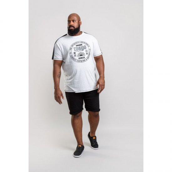 D555 Walton T-shirt White - Μακό μπλουζάκια - Aνδρικά μπλουζεσ μεγάλα μεγέθη