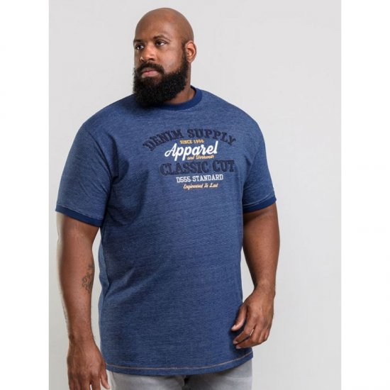 D555 Kody T-shirt Navy - Μακό μπλουζάκια - Aνδρικά μπλουζεσ μεγάλα μεγέθη