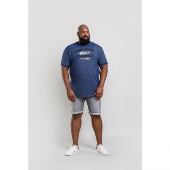 D555 Kody T-shirt Navy - Μακό μπλουζάκια - Aνδρικά μπλουζεσ μεγάλα μεγέθη