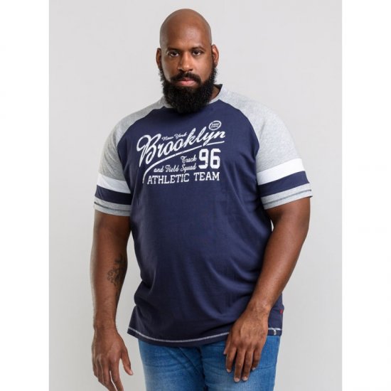 D555 Jones T-shirt Navy - Μακό μπλουζάκια - Aνδρικά μπλουζεσ μεγάλα μεγέθη