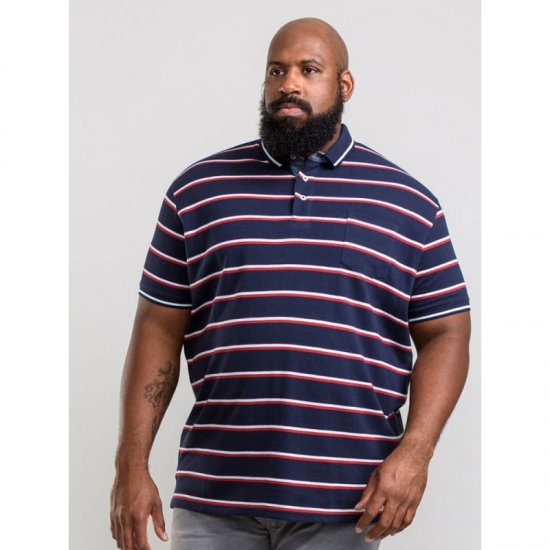 D555 Holmes Polo Navy - Πόλο μπλουζάκια - Aνδρικά μπλουζακια πολο μεγάλα μεγέθη