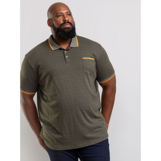 D555 Marshall Polo Khaki - Πόλο μπλουζάκια - Aνδρικά μπλουζακια πολο μεγάλα μεγέθη