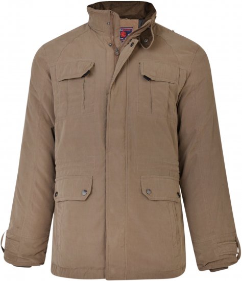 Kam Jeans KV110 Soft Touch Coat Taupe - Μπουφάν - Aνδρικά μπουφαν μεγάλα μεγέθη