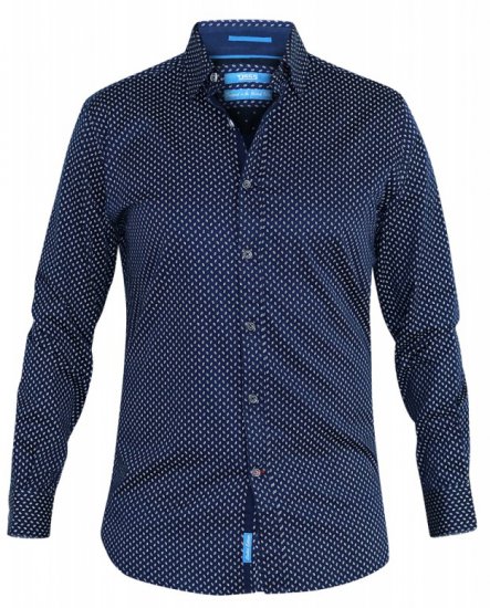 D555 Lavar Long Sleeve Diamond Printed Shirt - Πουκάμισα - Aνδρικά πουκαμισα μεγαλα μεγάλα μεγέθη