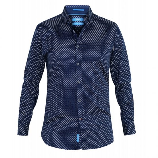 D555 Lavar Long Sleeve Diamond Printed Shirt - Πουκάμισα - Aνδρικά πουκαμισα μεγαλα μεγάλα μεγέθη