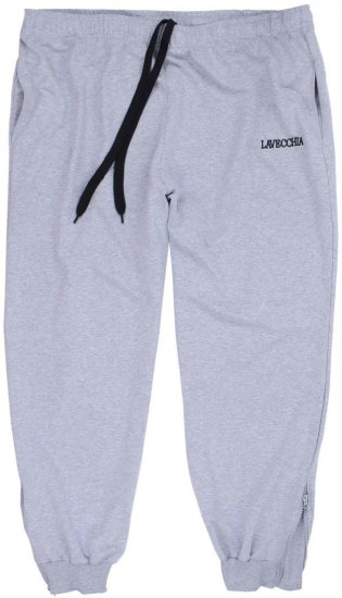 Lavecchia 2018 Sweatpants with Zippered Cuff Grey - Αθλητικές φόρμες/σορτσάκια - Αθλητικές Φόρμες ανδρικεσ μεγάλα μεγέθη