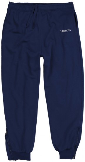 Lavecchia 2018 Sweatpants with Zippered Cuff Navy - Αθλητικές φόρμες/σορτσάκια - Αθλητικές Φόρμες ανδρικεσ μεγάλα μεγέθη