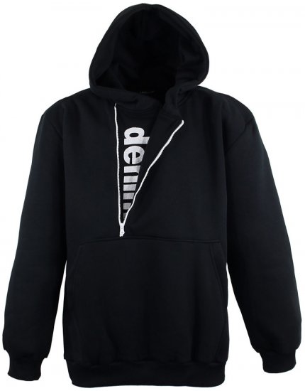 Lavecchia 214 Half-zip Hoodie Black - φούτερ/Φούτερ με κουκούλα - φούτερ/Φούτερ με κουκούλα ανδρικά μεγάλα μεγέθη 