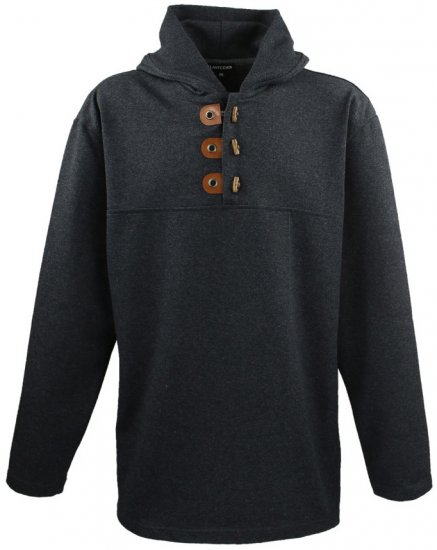 Lavecchia 605 Pullover Hoodie Charcoal - φούτερ/Φούτερ με κουκούλα - φούτερ/Φούτερ με κουκούλα ανδρικά μεγάλα μεγέθη 