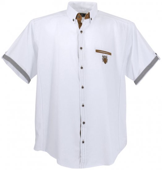 Lavecchia 1128 Short sleeve Shirt White - Πουκάμισα - Aνδρικά πουκαμισα μεγαλα μεγάλα μεγέθη