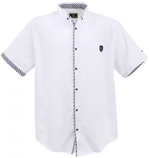 Lavecchia 9003A Short sleeve Shirt White - Πουκάμισα - Aνδρικά πουκαμισα μεγαλα μεγάλα μεγέθη