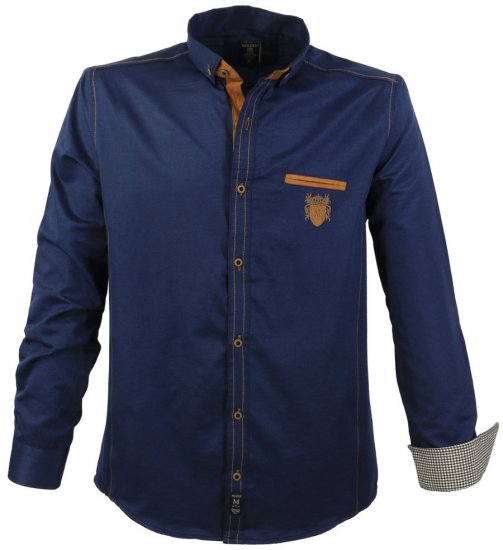 Lavecchia 1980 Long sleeve Shirt Navy Blue - Πουκάμισα - Aνδρικά πουκαμισα μεγαλα μεγάλα μεγέθη