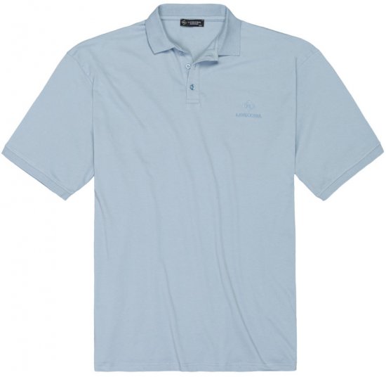 Lavecchia 1000 Pique Polo Light Blue - Πόλο μπλουζάκια - Aνδρικά μπλουζακια πολο μεγάλα μεγέθη