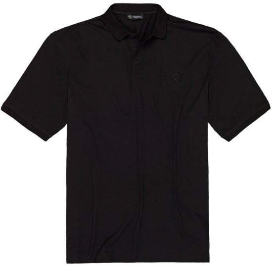 Lavecchia 1000 Pique Polo Black - Πόλο μπλουζάκια - Aνδρικά μπλουζακια πολο μεγάλα μεγέθη