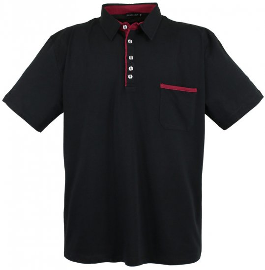 Lavecchia 1701 Jersey Poloshirt Black - Πόλο μπλουζάκια - Aνδρικά μπλουζακια πολο μεγάλα μεγέθη