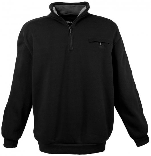 Lavecchia 2100 Half-zip Sweatshirt Black - φούτερ/Φούτερ με κουκούλα - φούτερ/Φούτερ με κουκούλα ανδρικά μεγάλα μεγέθη 