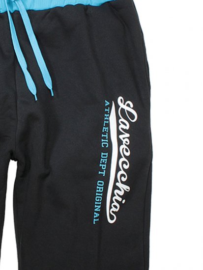 Lavecchia 2017 Sweatshorts Black/Turquoise - Αθλητικές φόρμες/σορτσάκια - Αθλητικές Φόρμες ανδρικεσ μεγάλα μεγέθη