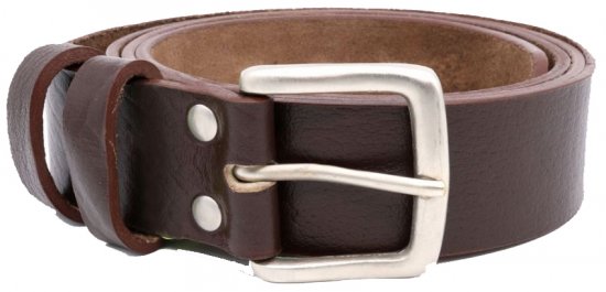 D555 Liam Hand Crafted Real Leather Belt, 3,7cm - Ζώνες - Ανδρικές ζώνες μεγάλα μεγέθη