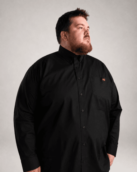 Motley Denim Lisbon Long Sleeve Shirt Black - Πουκάμισα - Aνδρικά πουκαμισα μεγαλα μεγάλα μεγέθη
