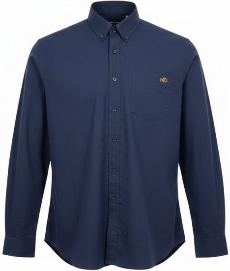 Motley Denim Lisbon Long Sleeve Shirt Navy - Πουκάμισα - Aνδρικά πουκαμισα μεγαλα μεγάλα μεγέθη